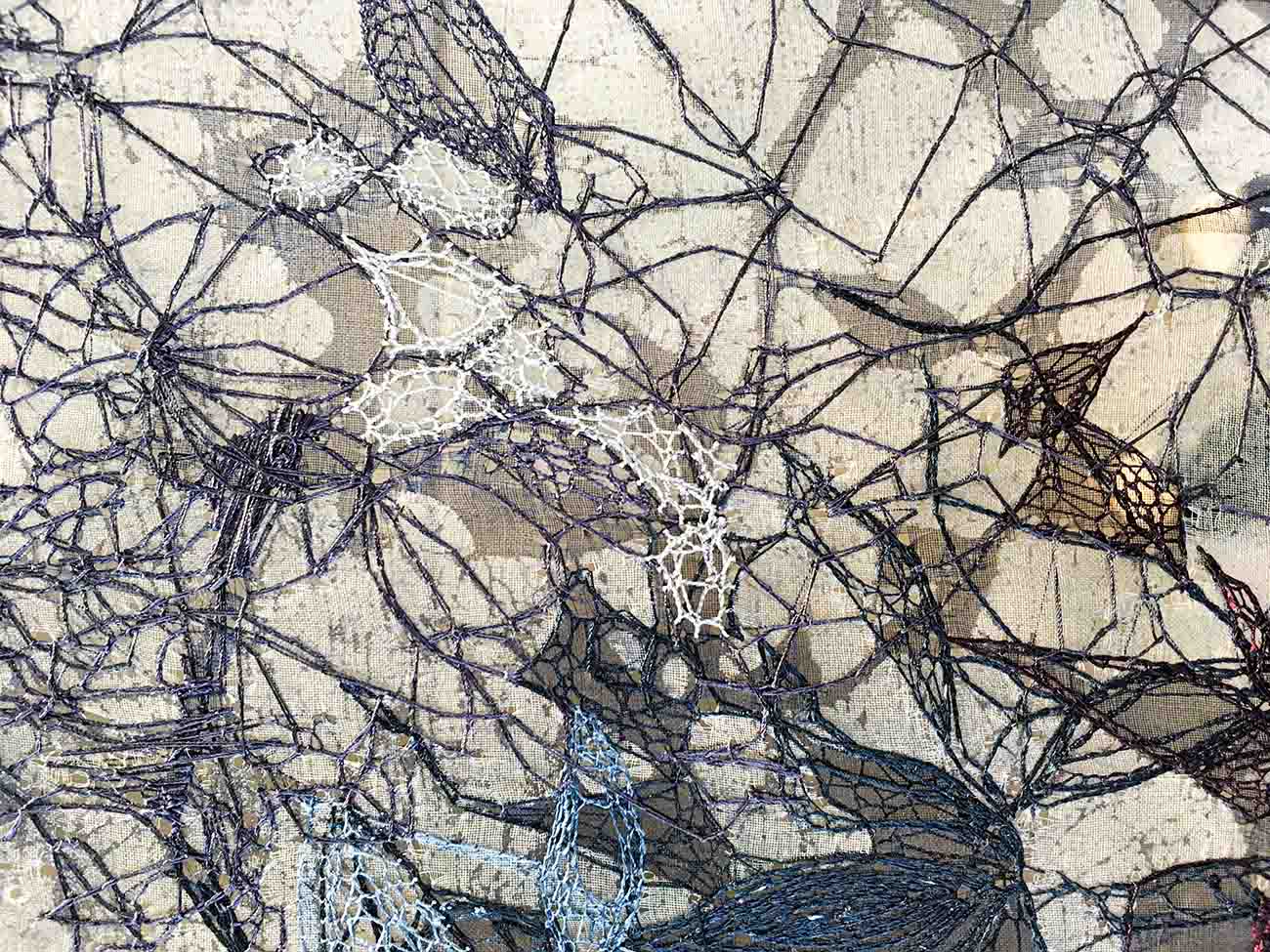 Detail of needle lace work
